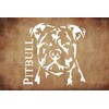 Reusable Dog Pitbull Stencil 5.5x5.5 Inch Custom Mylar Template for