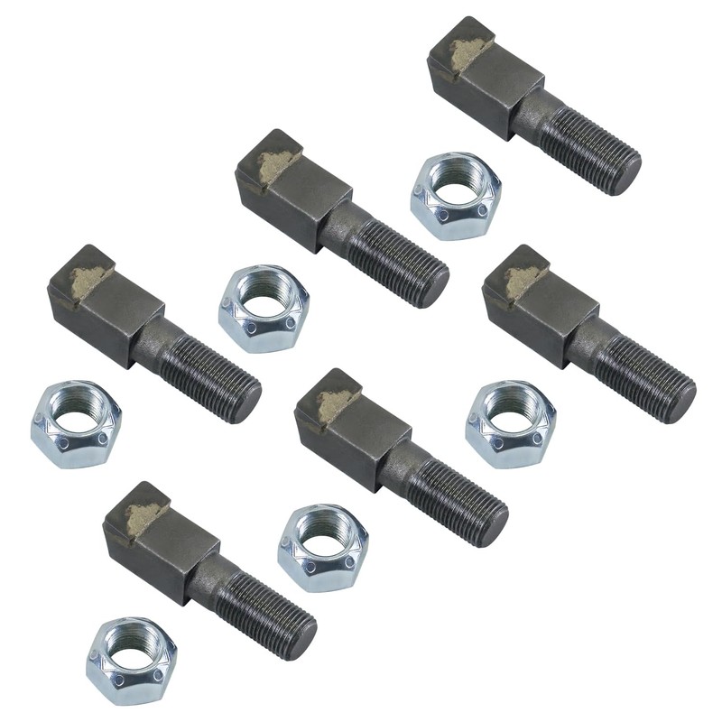 6 Pack 2-7/8"Lx11/16"W Stump Grinder Tooth with 5/8"-18 Nuts Compatible