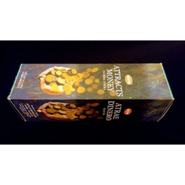 Inspire Dream Play ATTRACTS Money 25 Boxes of 8 = 200 Hem Incense Sticks Bulk Case Retail Display