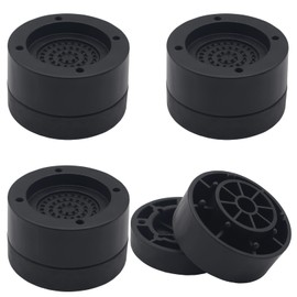 HANIHUA 4 Sets Furniture Risers 1 Inch Black Bed Risers, Heavy Duty Bed Lifts Risers for Table, Sofa, Couch, Desk, Adjustable Bed Frame Risers Supports Up to 1,300 Lbs