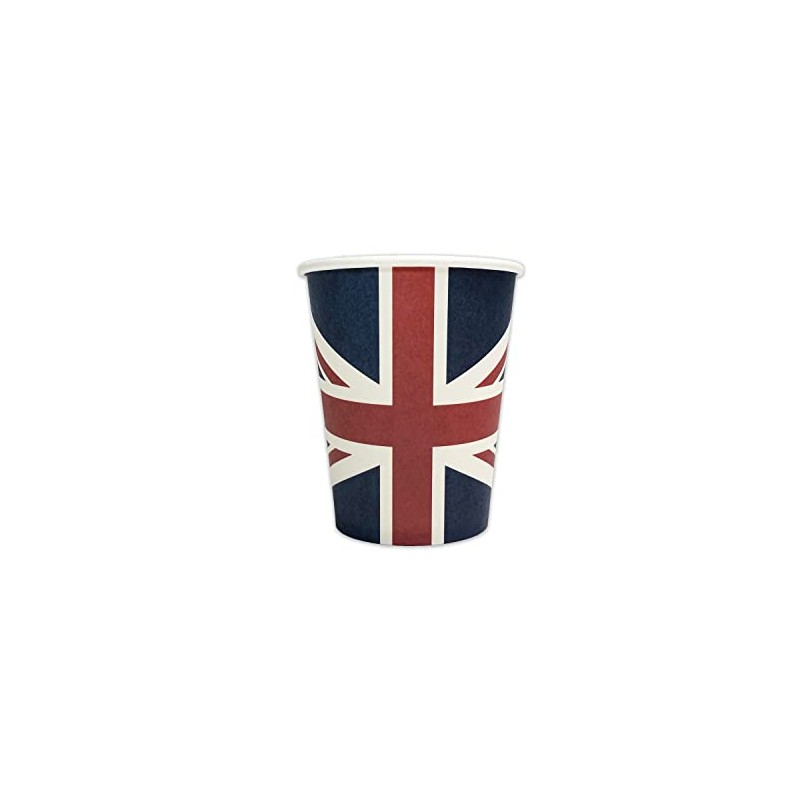 Robelli 24 x Union Jack Tableware King's Coronation Cardboard Cups