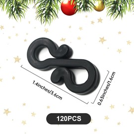 MAINOSHY 120PCS Christmas Outdoor Light Clips Gutter Hooks Mini Plastic Light Clips Gutter Christmas Lights Hanging Hooks S Clips Hangers for Xmas Party Outdoor String Lights