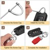 uxcell 2Pcs Car Key Chain, Zinc Alloy Leather Car Keychain