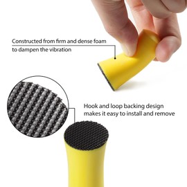 SPEEDWOX 3 Pieces 1 inch Hand Sanding Blocks, Mini Sanding Pad Sanding Fleece Hook Backing Plate for Wood, Furniture, Restoration, Polishing, Home and Car (Yellow)