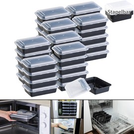 Rosenstein & Söhne Lunch Boxes: Set of 40 Food Boxes with Lids, 800ml (Food Containers, Food Box Sets, Food Storage Containers)