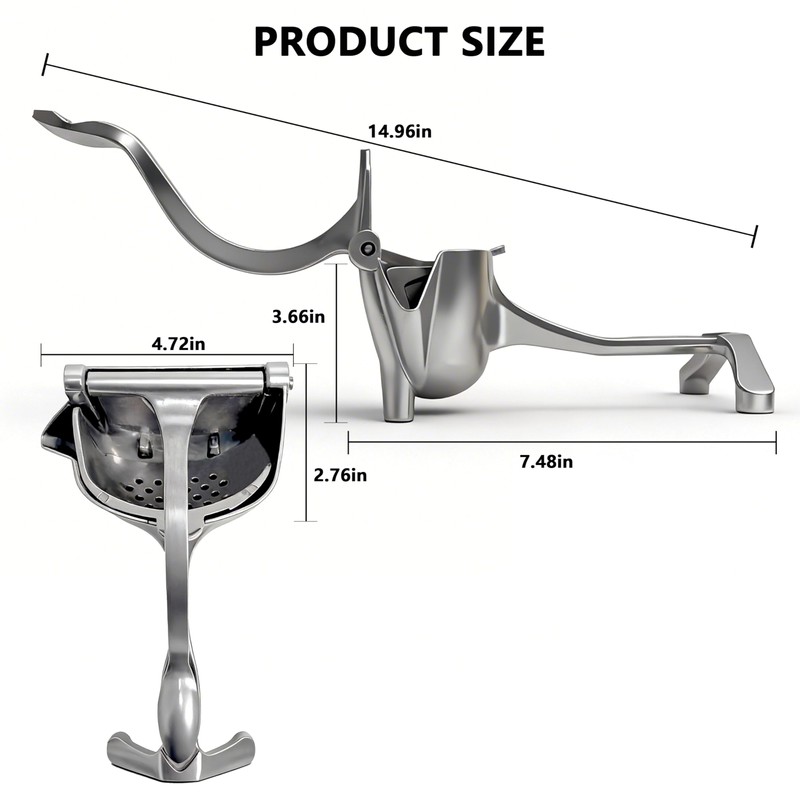 Manual Juicer and Lemon Squeezer, Heavy Duty 0.6L Aluminum Citrus