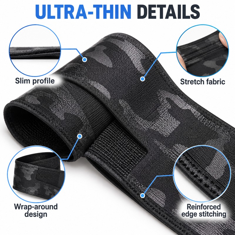 Ultra-Thin Wrist Brace for Workout Support – Soft Knit Polyester