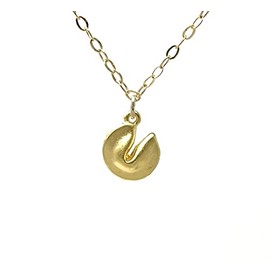 JENNYandJUDE Gold or Silver Fortune Cookie Pendant Charm Necklace