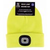 Adults/Mens Winter Knit Neon Beanie Hat with LED Glowing Light