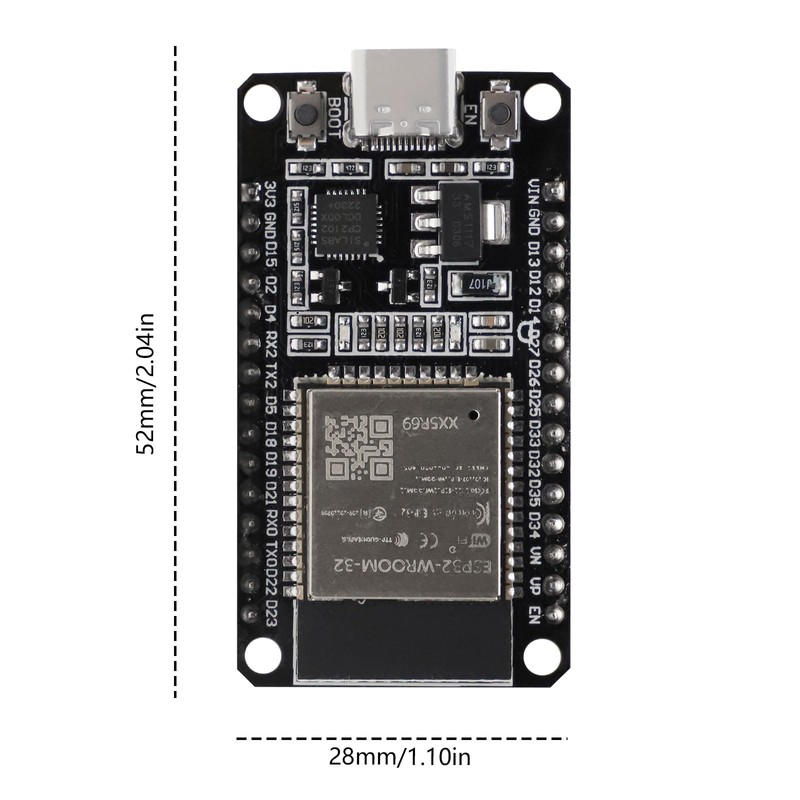 ESP32 USB C with CP2102 Chip, ESP32 NodeMCU Development Board