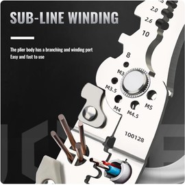 VBNZBK Multifunctional Wire Stripper, Multifunctional Wire Stripper Crimper Cable Cutter Pliers, Electrician Pliers, Professional Electricians Pliers Tools and Cable Stripper