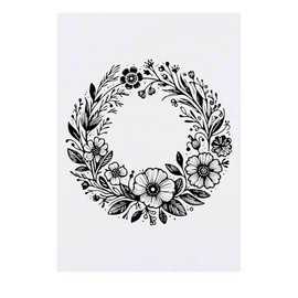 'Circular Flower Motif' Temporary Tattoo - Water Resistant, Skin-Safe, Non-Toxic Transfer (TO00085261)