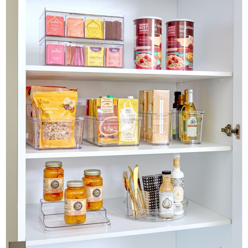 iDesign Crisp BPA-Free Plastic Stackable Tea Bag Organizer for Kitchen