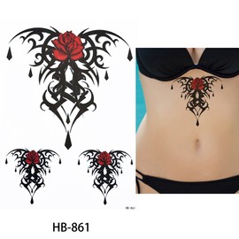 Rose Tattoos Anlers Tattoos Flowers Tattoos Fake Tattoos Rose-4