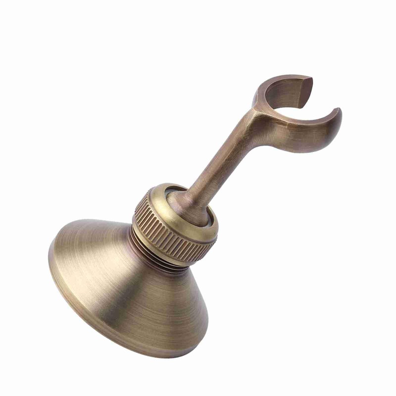 Vintage Shower Head Holder, Adjustable Brass Hand Shower Arm Bracket