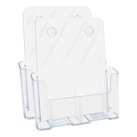 deflecto 77001 DocuHolder for Countertop or Wall Mount Use, 9 1/4w x 3 3/4d x 10 3/4, Clear (Clear, 2)