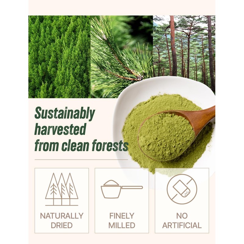 NICE WITCH'S Korean Pine Needle Powder 8oz (227g) – 100%