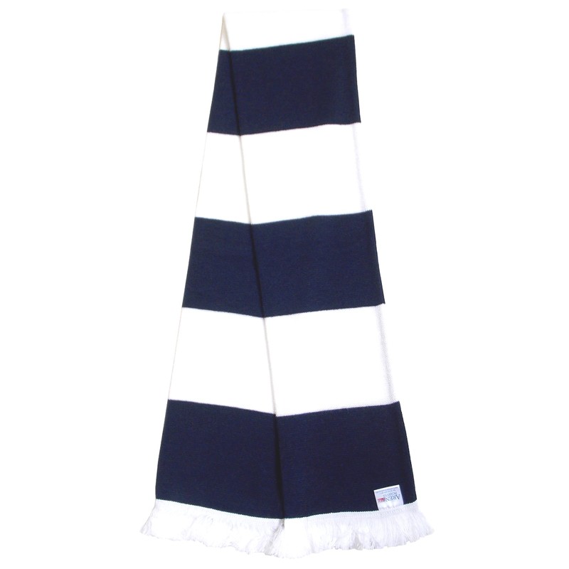 Spurs Fans Navy and White Traditional Bar Scarf