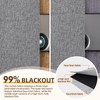 Pickluc Grey 100% Blackout Cafe Curtain 24 Inches Long, Linen