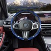 Car Steering Wheel Cover Set Bright Carbon Fiber Wrap Non-Slip
