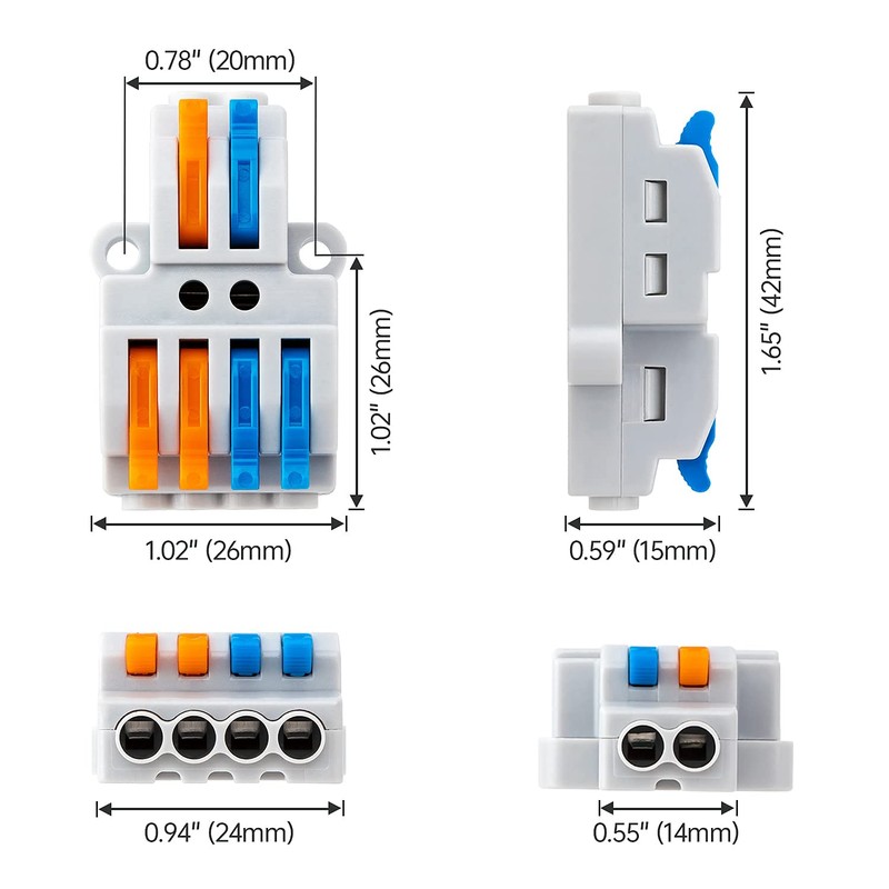 GKEEMARS 10 Pcs Lever Wire Connectors, Quick Wiring Cable Connector