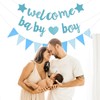 Welcome Baby Boy Banner, 1 Set Baby Boy Blue Glitter