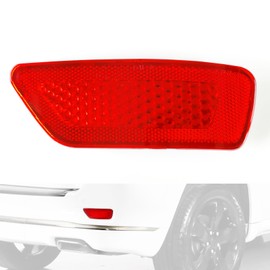 WGOHUI 57010720AC Right Passenger Side Rear Reflector Light Compatible with Jeep Grand Cherokee 2011-2021, Jeep Compass 2011-2017, Dodge Journey 2011-2020 with Fascia, Red Lens, CH1185100