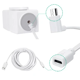3-Pack Extension Cable for WYZE Cam Pan V3 Camera, 90 Degree Micro USB Adapter, 1 ft Flat Power Cord