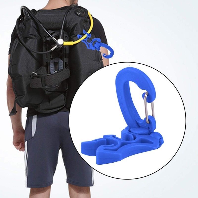 Pwshymi Sportinggoods Diving Clip Diving Double BCD Hose Holder Clip