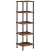 HOOBRO 5-Tier Corner Shelf Stand, Corner Square Rack Display Shelf,