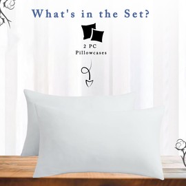 Minor Monkey 1000 TC King Size Pillow Case Set of 2 100% Egyptian Cotton Pillowcases Perfect Pillow Covers for Home Hotels & Hospital Use Soft and Durable King Size Pillows Sateen White Cooling Cover