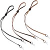 Wavwavw 3 Pieces Leather Hat Chin Strap Stampede Strings for