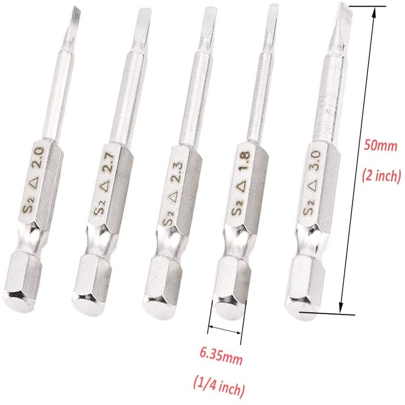 Fongmore 5 Pcs 50mm 1/4 Hex Shank Magnetic Triangle Head