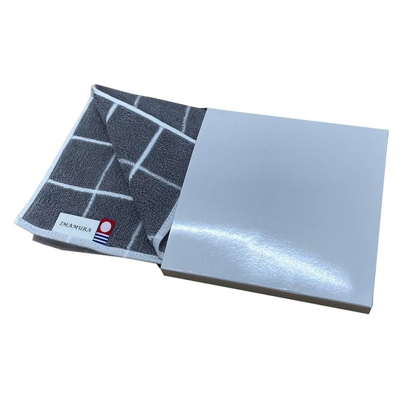 Imabari Towel, Boxed, Handkerchief, 1 Sheet, Gray, 9.8 x 9.8