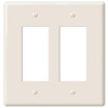 Amerelle 3000RRBT Metro Wallplate, 2 Rocker, Ceramic, Biscuit, 1-Pack