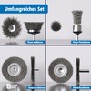 STONE REEF Wire Brush Set of 5 [6 mm Round