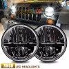 mayello Pair 130W Black 7" Round LED Headlights for Jeep