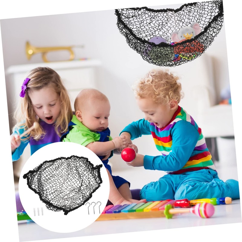 Totority Jumbo Stuffed Animal Toy Storage Hammock Polyester Mesh Easy