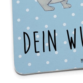 Mr. & Mrs. Panda Personalisierter Bierdeckel Koala Familie 25er Set - Personalisierte Geschenke, Bierdeckel mit Namen, Vatertag, Gastgeschenk