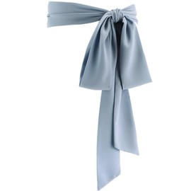 Glitopper Women Chiffon Sash Belt Dress Sash Waist Bridal Wedding Belt 50s Accessories 3'' Wide(Dusty Blue,Classic Style)