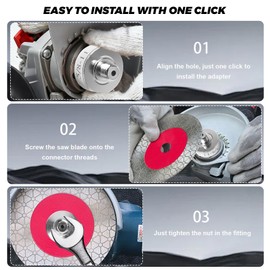 XLOCK to 5/8"-11 Thread Adapter Kit – Stainless Steel Angle Grinder Quick-Change Conversion for Saw Blades/Polish Discs/Diamond Core Bits, Include Flange Lock Nut, Convert XLOCK Tool