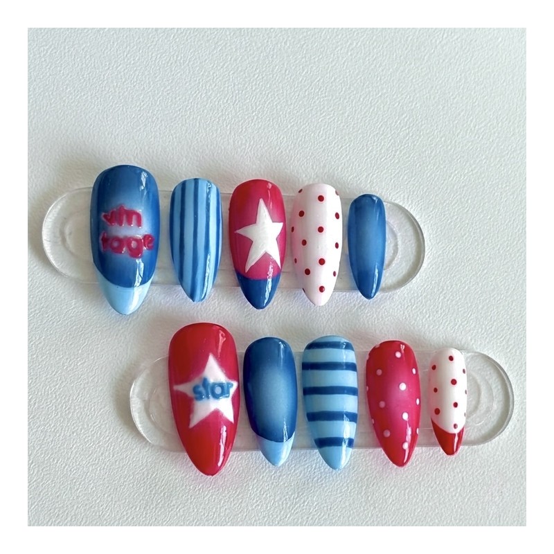 08:00AM, Midnight Teen |Pinterest Nail - Almond / 08:00AM, 미드나잇