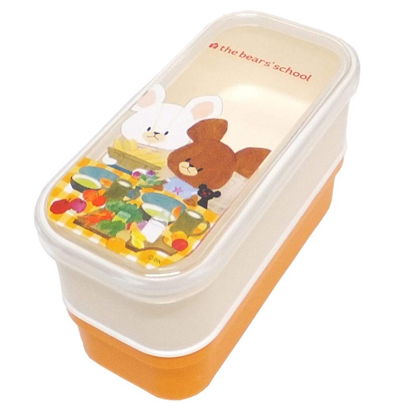 Square Bear School 2-Tier Lunch Box KS21-4 The Bears School