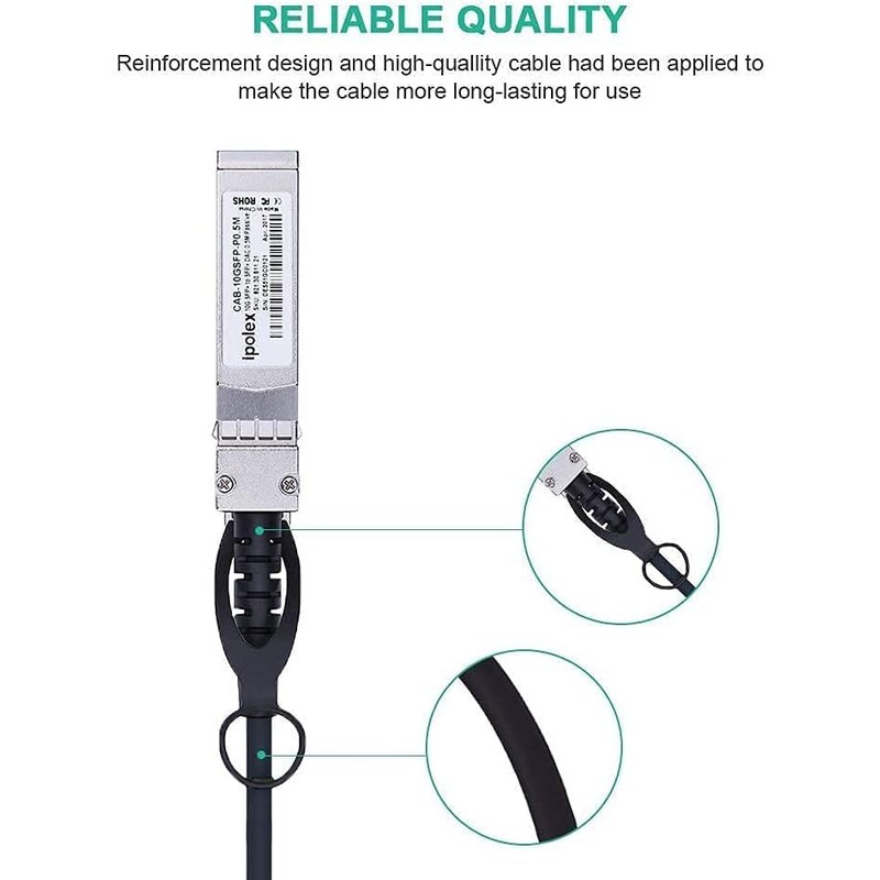 ipolex 10G SFP+ Copper Cable, SFP+ DAC, 10GBASE-CU Direct Attach