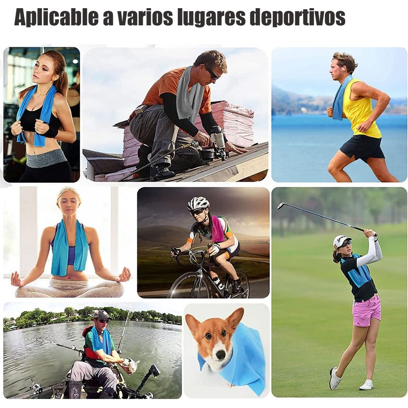 6 Toallas Microfibra Secado Rápido, Toalla Deportiva de Enfriamiento