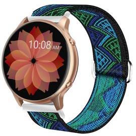 Compatible with TUYOMA Smartwatch Bands,Lamshaw 22mm Stretch Elastics Nylon Adjustable Replacement Strap Accessories for Men & Women Compatible for TUYOMA LW36 Smartwatch-1.32 Inches,Compatible with Truefree Watch GT2/GT1 Smartwatch (Blueprint)