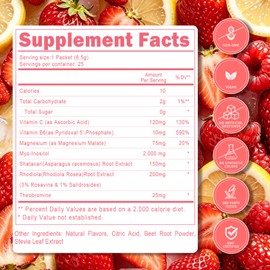 Hormone Balance Drink Mix for Women | Cortisol Reducer Supplement | Mood, Energy, & Sleep Support, Stress Relief | Shatavari, Myo-Inositol, Rhodiola Rosea, 25 Packets
