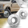 2 Front 8 Lug Chrome Wheel Center Hub Cap Compatible