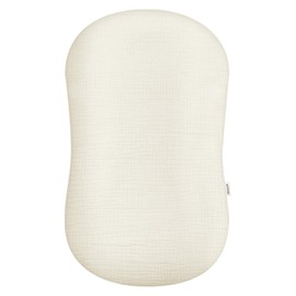 Wimist Muslin Baby Lounger Cover, Newborn Lounger Cover, Soft Cotton Breathable Lounger Pillow for Boys Girls Infant, Cover Only（Cream）