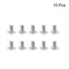 sourcing map Square Head Bolt, 10pcs M6x10mm Fully Thread 304